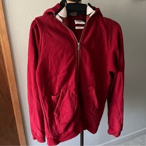 ORIGINAL FAKE sz 2 US sz S Red Zip Up Fleece Hoodie Medicom Toy KAWS